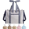 image:imageBAGSMART Custom DIY Beach Tote Bag for Women wMarkers Personalized Gift  Large Beach Tote Secure Top Zipper Waterproof Coated Heavy Duty Carryall AllinOne DIY Kit HandsFree CrossbodyBeige