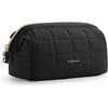 image:imageBAGSMART Makeup Bag Travel Toiletry Bag Puffy Padded Make Up Bags for Women Makeup Organizer Case Wideopen Pouch Purse Travel Essentials Toiletries Accessories Brushes Apricot Pink05Black