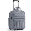 image:imageBAGSMART Small Underseat Carry on Luggage with Wheels 16 inch Small Under Seat Luggage Lightweight Travel Suitcase for Women Mist PurpleGrey