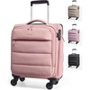 image:imageBAGSMART Underseat Carry on Luggage with Wheels Soft Underseat Travel Luggage with PVC WetDry Pockets Lightweight Soft Personal Item Suitcase for Short Trip Pinkish PurpleSakura Pink