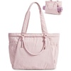 image:imageBAGSMART Yoga Tote Bag for Women with Knotted Handle Lightweight Pilates Bag with Yoga Mat Holder Gym Bag for Work TravelBaby Pink