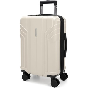 image:imageBAGSMART 2 Piece Luggage 20 Inch Carry On Suitcase with Spinner Wheels Polycarbonate Material BlueBiege