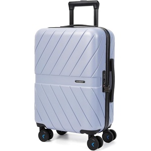 image:imageBAGSMART 2 Piece Luggage 20 Inch Carry On Suitcase with Spinner Wheels Polycarbonate Material BluePurple