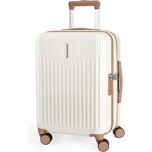 image:imageBAGSMART Carry On Luggage 22x14x9 Airline Approved with Spinner Wheels100 PC Hardside Expandable Luggage with TSA Lock for Trips 20 Inch Rolling Suitcases for Men WomenBeigeBeige