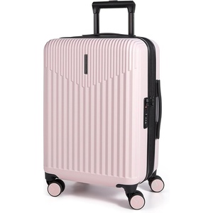 image:imageBAGSMART Carry On Luggage 22x14x9 Airline Approved with Spinner Wheels100 PC Hardside Expandable Luggage with TSA Lock for Trips 20 Inch Rolling Suitcases for Men WomenBeigeBlackPink