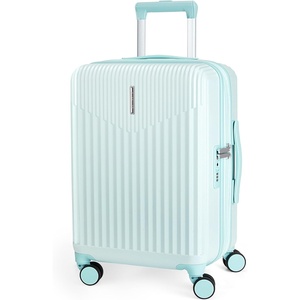 image:imageBAGSMART Carry On Luggage 22x14x9 Airline Approved with Spinner Wheels100 PC Hardside Expandable Luggage with TSA Lock for Trips 20 Inch Rolling Suitcases for Men WomenBeigeMint Green