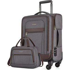 image:imageBAGSMART CarryOn Luggage Airline Approved 20 inch Expandable Suitcase with Duffel bag Softside Lightweight Suitcases with Spinner Wheels GrayGray