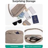 image:imageBAGSMART Foldable Crossbody Bags for Women Small Travel Purses  24L mini for daily travel campus waterresistant sling bag cute travel purse classic shoulder bagCamel