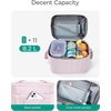image:imageBAGSMART Lunch Box for Women Insulated Lunch Bag Leakproof Cute Adult Lightweight Quilted Reusable Cooler for Office Work Picnic Travel Lunch Tote with Adjustable Shoulder Strap Coffee BrownPink