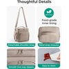 image:imageBAGSMART Puffy Insulated Lunch Bag Lightweight Large 14L Double Deck Lunch Box for Women Soft Cooler Tote for Office Work Travel Camping with Stretch Side Pockets Fits 40 oz Bottle BlackPink