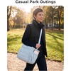 image:imageBAGSMART Puffy Insulated Lunch Bag Lightweight Large 14L Double Deck Lunch Box for Women Soft Cooler Tote for Office Work Travel Camping with Stretch Side Pockets Fits 40 oz Bottle BlackBlack
