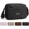 image:imageBAGSMART Foldable Crossbody Bags for Women Small Travel Purses  24L mini for daily travel campus waterresistant sling bag cute travel purse classic shoulder bagBlack