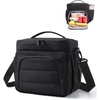 image:imageBAGSMART Puffy Insulated Lunch Bag Lightweight Large 14L Double Deck Lunch Box for Women Soft Cooler Tote for Office Work Travel Camping with Stretch Side Pockets Fits 40 oz Bottle BlackBlack