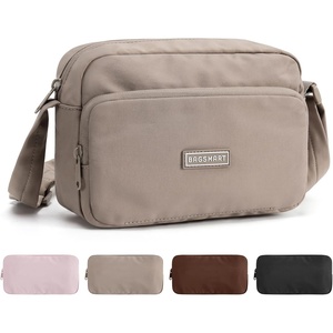 image:imageBAGSMART Foldable Crossbody Bags for Women Small Travel Purses  24L mini for daily travel campus waterresistant sling bag cute travel purse classic shoulder bagCamel