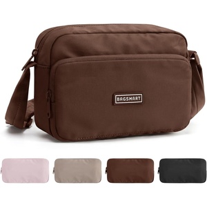 image:imageBAGSMART Foldable Crossbody Bags for Women Small Travel Purses  24L mini for daily travel campus waterresistant sling bag cute travel purse classic shoulder bagChocolate