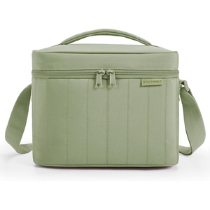 image:imageBAGSMART Lunch Box for Women Insulated Lunch Bag Leakproof Cute Adult Lightweight Quilted Reusable Cooler for Office Work Picnic Travel Lunch Tote with Adjustable Shoulder Strap Coffee BrownSage Green