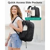 image:imageBAGSMART Backpack for Women Travel Backpack with Large Side Pocket 156 Inch Work College Backpack Purse Waterproof Business Teacher Laptop Bag Camel173 Inchocolate