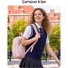 image:imageBAGSMART Backpack for Women Travel Backpack with Large Side Pocket 156 Inch Work College Backpack Purse Waterproof Business Teacher Laptop Bag Camel97 Inpink