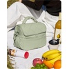 image:imageBAGSMART Insulated Lunch Bags for Women Cute Quilted Lunch Box Lightweight Puffy Padded Waterproof Lunch Tote Reusable Lunch Cooler for Work Picnic Travel BlackberrySage Green