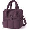 image:imageBAGSMART Insulated Lunch Bags for Women Cute Quilted Lunch Box Lightweight Puffy Padded Waterproof Lunch Tote Reusable Lunch Cooler for Work Picnic Travel BlackberryBlackberry