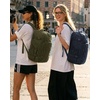 image:imageBAGSMART Travel Backpack for Women amp Men 173 inch Laptop Flight Approved Carry on Backpack with Shoe bag amp 2 Packing Cubes WaterResistant Large Business Travel Bag Weekender Bag  Navy BlueOlive Green