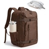 image:imageBAGSMART 35L Travel Backpack for Women amp Men Fits 17Inch Laptop Airline Approved Carry On Backpack with Wet Pocket amp Shoe Pouch WaterResistant Personal Item Travel Bag BlackCoffee Brown