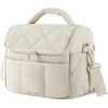 image:imageBAGSMART Insulated Lunch Bags for Women Cute Quilted Lunch Box Lightweight Puffy Padded Waterproof Lunch Tote Reusable Lunch Cooler for Work Picnic Travel BlackberryBeige