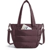 image:imageBAGSMART Lunch Bag Women Small Insulated Tote with Lunch Compartment Quilted Lightweight Puffy Tote Bag for Work Travel Outdoor Cherry RedCrimson Purple