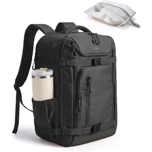 image:imageBAGSMART 35L Travel Backpack for Women amp Men Fits 17Inch Laptop Airline Approved Carry On Backpack with Wet Pocket amp Shoe Pouch WaterResistant Personal Item Travel Bag BlackBlack