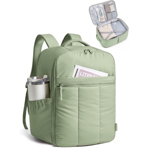 image:imageBAGSMART Backpack for Women Travel Backpack with Large Side Pocket 156 Inch Work College Backpack Purse Waterproof Business Teacher Laptop Bag Camel173 Ingreen