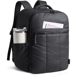 image:imageBAGSMART Backpack for Women Travel Backpack with Large Side Pocket 156 Inch Work College Backpack Purse Waterproof Business Teacher Laptop Bag Camel173 Inblack