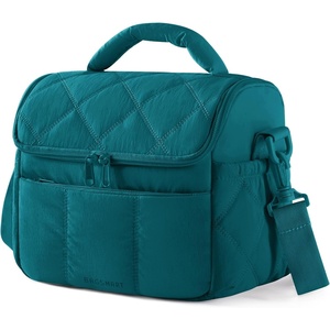 image:imageBAGSMART Insulated Lunch Bags for Women Cute Quilted Lunch Box Lightweight Puffy Padded Waterproof Lunch Tote Reusable Lunch Cooler for Work Picnic Travel BlackberryTeal