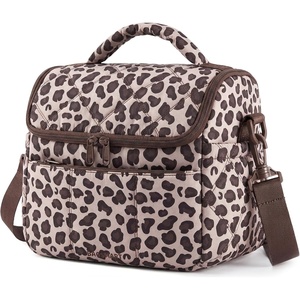image:imageBAGSMART Insulated Lunch Bags for Women Cute Quilted Lunch Box Lightweight Puffy Padded Waterproof Lunch Tote Reusable Lunch Cooler for Work Picnic Travel BlackberryPrintLeopard
