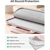 image:imageBAGSMART 1314 Inch Laptop Sleeve with Handle and Accessory Pocket for Work  Quilted Laptop Bag for Women with Shoulder Strap Compatible with M5 MacBook Air 13Pro 14 HP Dell Lenovo ASUS for TripBrown