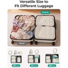 image:imageBAGSMART 6 Set Packing Cubes for Travel with Budget Airline Neck Pillow  Travel essentials Premium Taslan luggage organizers for all suitcases Ultimate budget airline hack 100 Personal item safeBeige