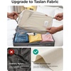 image:imageBAGSMART 6 Set Packing Cubes for Travel with Budget Airline Neck Pillow  Travel essentials Premium Taslan luggage organizers for all suitcases Ultimate budget airline hack 100 Personal item safeBeige