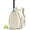 image:imageBAGSMART Tennis Gym Bag for Women 3in1 Sports Duffle Sling Backpack  Fits 40oz Tumblers 156 Laptop amp Shoes Converts to a Gym Duffle Travel Sling or Court Backpack for 2 RacketsPaddlesGBeige