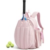 image:imageBAGSMART Tennis Gym Bag for Women 3in1 Sports Duffle Sling Backpack  Fits 40oz Tumblers 156 Laptop amp Shoes Converts to a Gym Duffle Travel Sling or Court Backpack for 2 RacketsPaddlesFCandy Pink