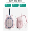 image:imageBAGSMART Tennis Gym Bag for Women 3in1 Sports Duffle Sling Backpack  Fits 40oz Tumblers 156 Laptop amp Shoes Converts to a Gym Duffle Travel Sling or Court Backpack for 2 RacketsPaddlesPBlackberry Purple
