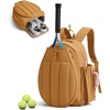 image:imageBAGSMART Tennis Gym Bag for Women 3in1 Sports Duffle Sling Backpack  Fits 40oz Tumblers 156 Laptop amp Shoes Converts to a Gym Duffle Travel Sling or Court Backpack for 2 RacketsPaddlesXOxidized Gold