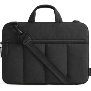 image:imageBAGSMART 1314 Inch Laptop Sleeve with Handle and Accessory Pocket for Work  Quilted Laptop Bag for Women with Shoulder Strap Compatible with M5 MacBook Air 13Pro 14 HP Dell Lenovo ASUS for TripBlack