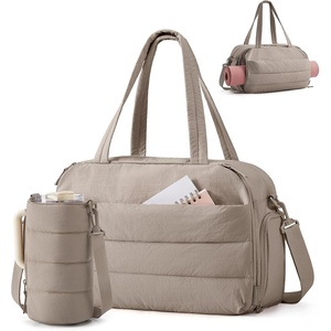 image:imageBAGSMART 2 Set Gym Bag for Women Yoga Bag with Water Bottle Holder Camel  For yoga travel sports dance 25L pilates bag overnight duffle bagCamel