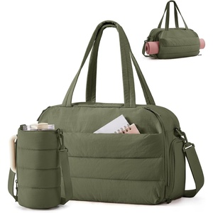 image:imageBAGSMART 2 Set Gym Bag for Women Yoga Bag with Water Bottle Holder Camel  For yoga travel sports dance 25L pilates bag overnight duffle bagGreen