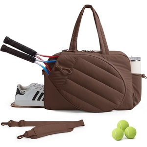 image:imageBAGSMART Tennis Gym Bag for Women 3in1 Sports Duffle Sling Backpack  Fits 40oz Tumblers 156 Laptop amp Shoes Converts to a Gym Duffle Travel Sling or Court Backpack for 2 RacketsPaddlesIMocha Brown