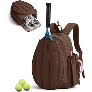 image:imageBAGSMART Tennis Gym Bag for Women 3in1 Sports Duffle Sling Backpack  Fits 40oz Tumblers 156 Laptop amp Shoes Converts to a Gym Duffle Travel Sling or Court Backpack for 2 RacketsPaddlesNMocha Brown