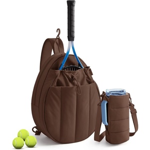 image:imageBAGSMART Tennis Gym Bag for Women 3in1 Sports Duffle Sling Backpack  Fits 40oz Tumblers 156 Laptop amp Shoes Converts to a Gym Duffle Travel Sling or Court Backpack for 2 RacketsPaddlesVMocha Brown