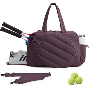 image:imageBAGSMART Tennis Gym Bag for Women 3in1 Sports Duffle Sling Backpack  Fits 40oz Tumblers 156 Laptop amp Shoes Converts to a Gym Duffle Travel Sling or Court Backpack for 2 RacketsPaddlesKBlackberry Purple