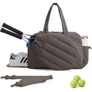 image:imageBAGSMART Tennis Gym Bag for Women 3in1 Sports Duffle Sling Backpack  Fits 40oz Tumblers 156 Laptop amp Shoes Converts to a Gym Duffle Travel Sling or Court Backpack for 2 RacketsPaddlesJCharcoal Gray