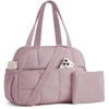 image:imageBAGSMART Small Gym Bag for Women 2 Set Travel Duffel Bags Camel  20L small gym bag cute duffle bag for travel lightweight carry on bag weekender overnight bag hospital bagPurple
