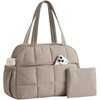 image:imageBAGSMART Small Gym Bag for Women 2 Set Travel Duffel Bags Camel  20L small gym bag cute duffle bag for travel lightweight carry on bag weekender overnight bag hospital bagCamel